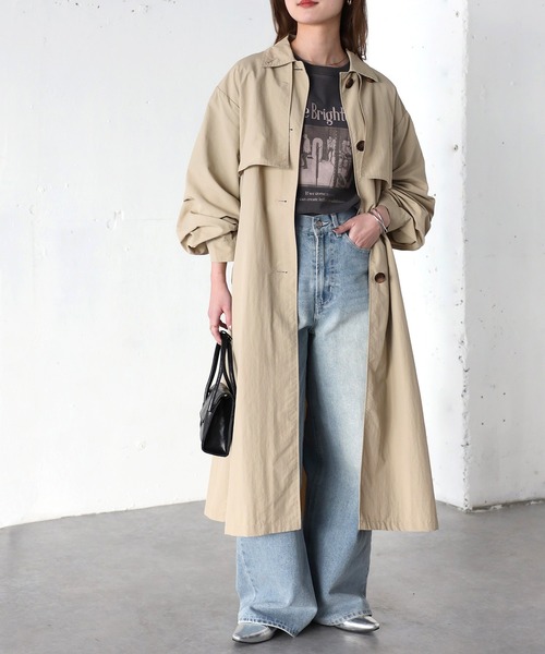 [Riberry] пальто с отложным воротником MEDIUM свет бежевый женский 