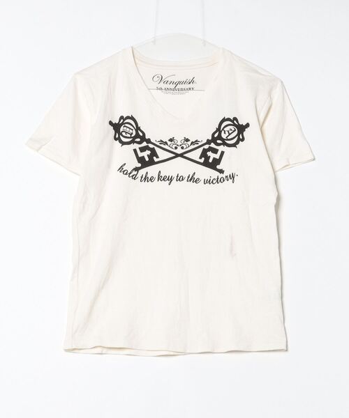 [VANQUISH] short sleeves T-shirt 44 beige men's 