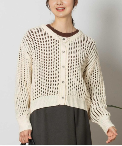  ансамбль [HONEYSUCKLE ROSE] украшен блестками кардиган Layered 