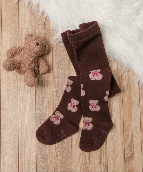  tights stockings tiny bear total pattern tights Kids 