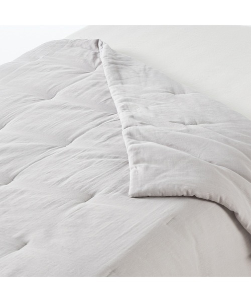 無印良品 木の実から作ったカポック混二重ガーゼ 薄掛ふとん 84679995 シングル グレーの商品画像