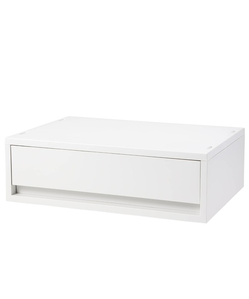 無印良品 再生ポリプロピレン入り 小物収納ケース ワイド 中 ホワイトグレー 約幅３７×奥行２６×高さ１２ｃｍ 良品計画の商品画像