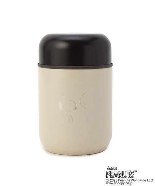 公式 PEANUTSスプーン付スープジャー BHK309-R-ECRU フードジャー PEANUTS スヌーピー Snoopy お弁当 お弁当箱 ランチ 真空二重構造 保温 保冷 スプーン 保温弁当箱の商品画像