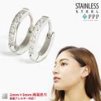 ピアス レディース ステンレス ピアス (116)小CZ 2×9mm 銀色2個セット  ステンレス製  小さめ メンズ 送料無料 アクセサリー