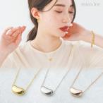 ネックレス レディース ステンレス ネックレス (101)ビーン 選択可 (銀色 金色 ピンクゴールド) ペンダント シルバー ゴールド316L
