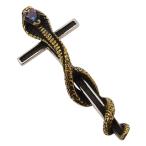 スネーククロス(3)SV+Bミスティッククォーツシルバー925 銀 ペンダント ネックレス メンズ レディース 送料無料 十字架 クロス ヘビ 蛇 へび