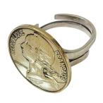 本物のフランスのコインの指輪(1)18号フリーサイズ シルバー９２５ 銀 メンズ アクセサリー 硬貨 指輪 リング