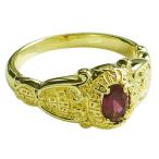 18Kゴールドコーティングカレッジリングガーネット9号から23号まで