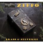 (GV)ZIPPOライター ネコと三日月 肉球 メイン 金色 真鍮製(ブラス製) シルバー925製銀 動物 good vibrations