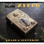 (GV)ZIPPOライター マリアプレート(1)SV+B メイン 金色 真鍮製(ブラス製) シルバー925製銀 good vibrations