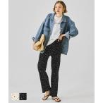 ドット柄 プリーツ レギンスパンツ 全2色