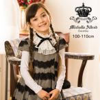 レース襟フロッキープリントワンピース