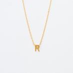 ショッピングイニシャル K18 イエローゴールド イニシャル ネックレス（R）