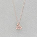 K10 ピンクゴールド ダイヤモンド フラワー ネックレス