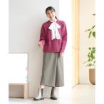 【ウエストゴム】ラップ風ガウチョパンツ