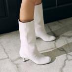 ショッピングラウンドトゥ ラウンドトゥハーフブーツ