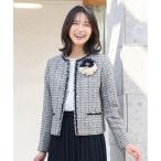ファンシーラメツイード ノーカラージャケット