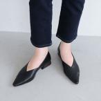 【EVOL】Vカットポインテッドスタックヒールパンプス IU5031