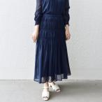 SHIPS any:〈洗濯機可能〉シアー ドビー シャーリング スカート