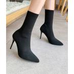 【Jasmine 新作 】9ヒール　華奢見え！ピンヒールソックスブーツ