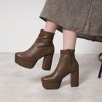 ◆新色追加【ラク盛り／ショートブーツ】リピーター続出／脚長美脚　厚底ショートブーツ