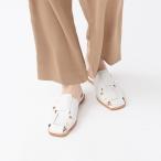 メッシュスクエアトゥフラットミュール