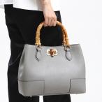 ショッピングnixon 【イタリア製】本革 バンブーハンドル 2WAYトートバッグ