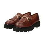 INTER-CHAUSSURES◆4cmヒール◆ラウンドトウキルトビットローファー