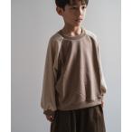 異素材切り替えラグランスリーブプルオーバー