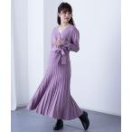 カシュクール ニット プリーツ ワンピース （授乳対応/レディース/マタニティ）