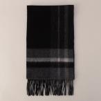 カシミヤチェックマフラー