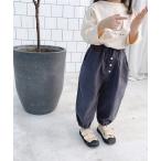 【aimoha-KIDS-】【新作】韓国子供服 ボタン付きテーパードパンツ