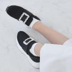 Bridget Birkin◆5cmヒール◆ビジュー調バックルニットスニーカー