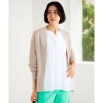 ショッピングピスタチオ 【WEB限定カラーあり・洗える】リネンミドルゲージニット カーディガン