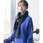 カシミヤタッチチェックマフラー