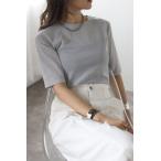 クルーネックラメTシャツ