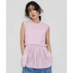 【サステナブル・洗える】ティアードノースリーブTEE