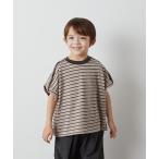 ショルダーデザイン配色ボーダーＴシャツ