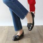 スクエアトゥリボンローファー【低反発スポンジ入り】