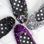 ショッピング雑誌掲載 【片足150g】軽量　スクエアトゥスパンコールバレエシューズ《雑誌掲載商品》