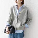 SHIPS any:〈手洗い可能〉AQUA カシミヤ ミックス スキッパー カーディガン