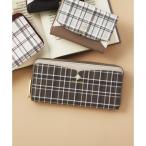 オリジナルチェック ビジュー付き長財布