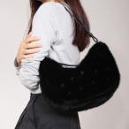 【軽量】2WAY  スター刺繍ファー ワンショルダーバッグ ロングショルダーベルト付き
