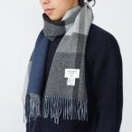 SHIPS: チェック カシミヤ ダブルフェイス マフラー