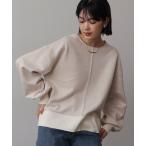 ショッピングスエード スエード×リブ２WAYプルオーバー