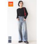 裏起毛デニムワイドパンツ 全3色