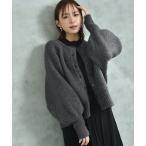 ラメ混ショート丈ラグランカーディ