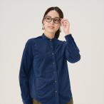 【Pitta Re:)】 コーデュロイ風カジュアルシャツ スタンド 長袖 レディース