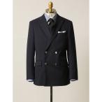  Hsu ti -тактный стрейч шерсть . двойной жакет темно-синий ( выставить возможность )