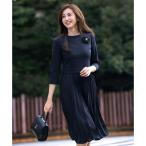 ショッピングコンビ 【KUMIKYOKU NAVY】ジャージーコンビプリーツ ワンピース